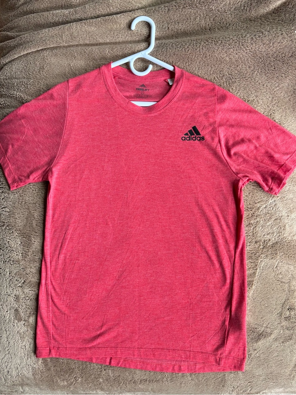 Adidas Aeroready Men’s Heather Red Short Sleeve Crew Tee